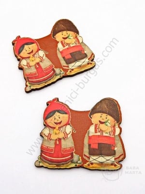 Figurină 34x40x1.8mm fată și băiat 1 pachet 5 bucăți 182397