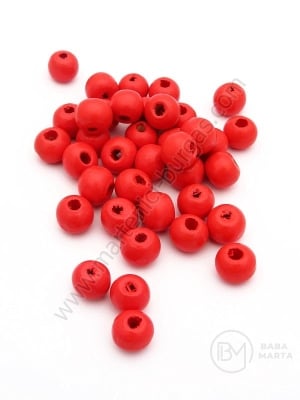 Bilă de lemn 8x7mm gaură roudă ~3mm 1 paquet 40g ~215 buc 321317