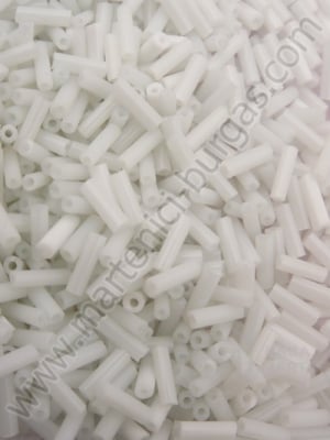 Tijă de sticlă albă 6x2mm 50g 331002