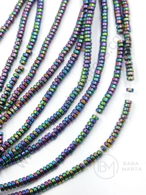 Disc de hematit 2x1mm gaură 0.7mm ~450 buc ~40cm 1 buc 353192
