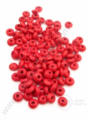 Șaibă de lemn 6x3mm red hole 2mm ~1000 bucăți 40g 321074