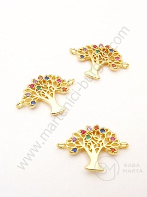 Elementul arborelui of life 18x13mm cu zirconii forjate 1 bucată 305103