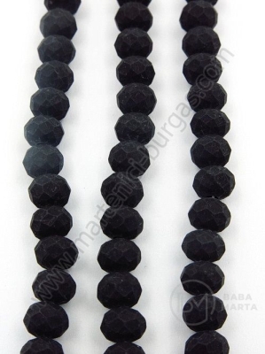 Cristal 6x5mm negru mat ~85 buc 40cm 1 buc 342726