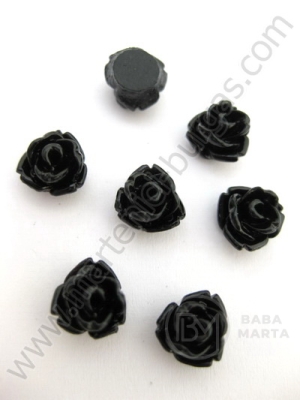 Roz pentru lipit negru 7.5x6mm 20 buc 7439