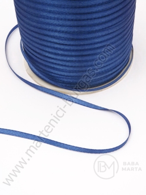 Panglică de satin 3mm albastru închis 20 metri 451193