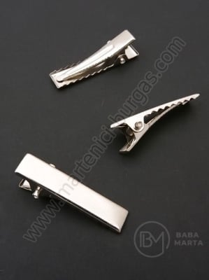 Clemă metalică 32x6mm culoare argintie 1 pachet 20 buc 301954
