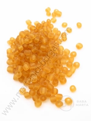 Sticla margele portocaliu mat 4mm 50g 334069