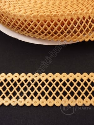 Panglică de satin 23mm aurie 1 pachet 5 metri 451385