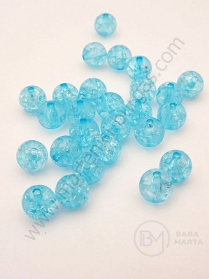 Bilă crackle 8mm alabastru 1 pachet 40g ~140 buc 312657