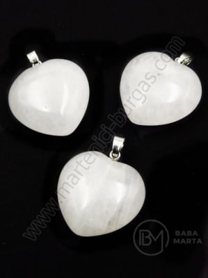 Pandantiv inimă 30mm cristal munte 1 buc 355681