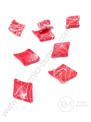 Figurină pictată în roșu 24x18x4mm 1 pachet 40g ~60buc 312172