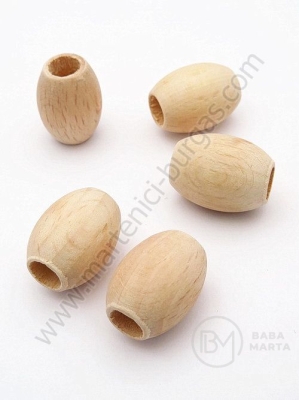Cilindru din lemn natural 19x14mm gaură 7mm 1 pack 40g ~31buc 321274