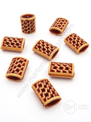 Mărgele 15x11x6.5mm imitație lemn 1 pachet 40g ~85 buc 312128