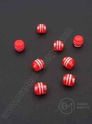 Cilindru cauciuc alb-roșu 8x8mm 1 pachet 50 buc 312103