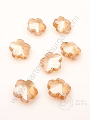 Flori de cristal 14x7.5mm Swarovski imitație auriu efect AB 1 pachet 5 buc 335403
