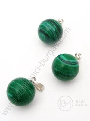 Pandantiv sferă 14mm Malachit 1 buc 355302