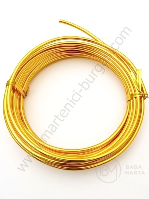 Sârmă de aluminiu 3mm culoare aurie 1 pachet ~5 metri 141215