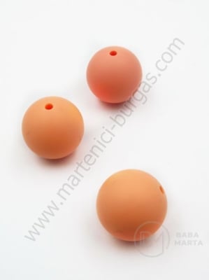 Bilă de mărgele din silicon cu gaură de 20 mm, 2 mm, 1 paquet, 2 pc. 317107