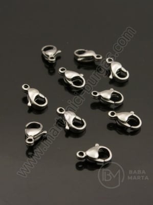 Închizatore 9x6x3mm OȚEL (304) culoare argintie 1 pachet 5 buc 305750