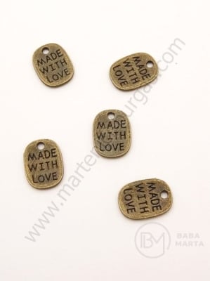 Pandantiv metalic 12x8.5mm bronz antic 1 pachet 30 buc 306425
