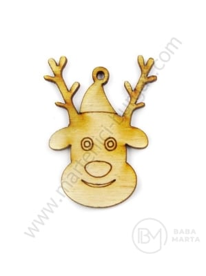 Figurină cerb de Crăciun 40x30x3mm 1 pachet 10 buc 182703