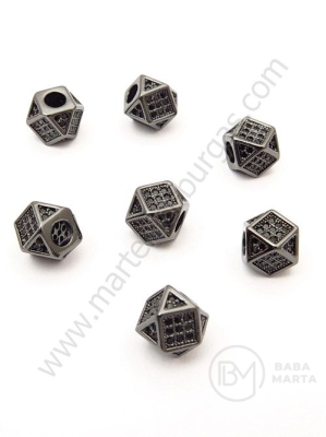Margele din alamă de 8 mm cu zirconii forjate 305220
