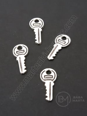 Pandantiv metalic 19x9mm culoare argintie gaură 2mm 1 pachet 20 buc 306396