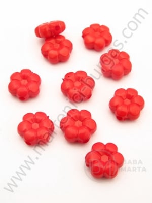 Floare roșu 10x4mm 1 pachet 40g ~120 buc 311283