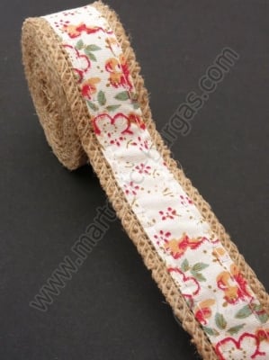 Bandă de pânză de sac cu bandă textilă width 25mm - length ~2 meters 1 rollă 462054