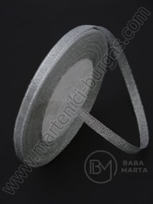 Panglică organza 6mm argint ~22 metri 451481