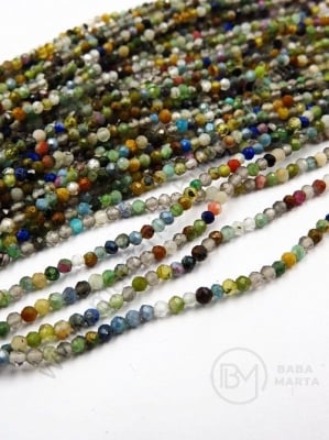 Amestec de pietre ~ bilă fațetată de 2 mm ~ 200 buc 1 buc 352879