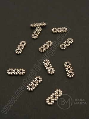 Separator metalic 10.5x4.5mm argintiu 50 bucăți 308608