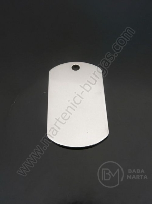 Placă pendantiv OȚEL 35x19.5x1mm gaură 3mm 1 pachet 1 bucată 305705