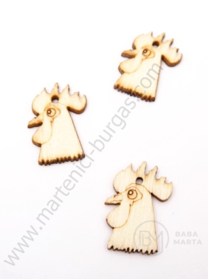 Cocoș de lemn 23x16mm 1 pachet 20 buc 181622