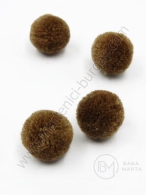 Pompom 20mm calitate maro extra 1 pachet 20 bucăți 461228