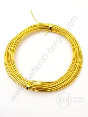 Sârmă de aluminiu 1.5 mm color aurie 1 pachet ~5 meters 141206