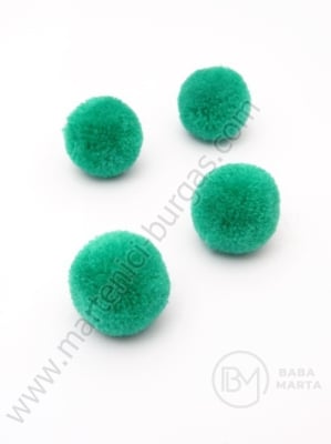 Pompom 20mm verde calitate extra 1 pachet 20 bucăți 461225