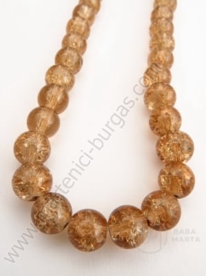Bilă de vitola 8mm maro craquelat 80cm ~105 buc 1 buc 343190