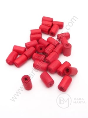 Cilindru de lemn rosu 8x5mm 1 pachet 40g ~410 buc 321254