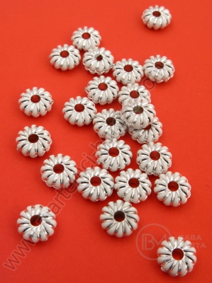 Mărgele 8.5x3.5mm brad alb argintiu 1 pachet 40g ~280 buc 311889
