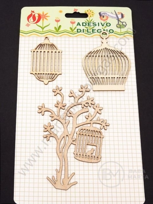 Elemente decorative din lemn 1 pachet 182030