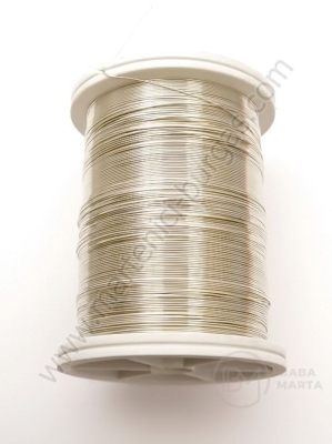 Sârmă de cupru 0.3mm argintiu ~50 metri 1 rolă 141136