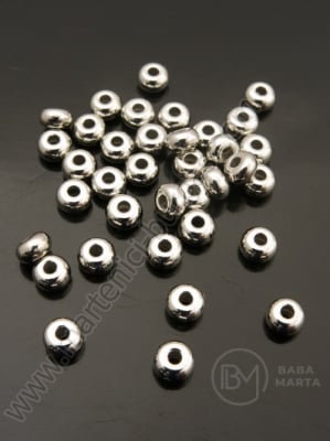 Mărgele SSV 5x2.5mm color argintie gaură 1.8mm 400 buc 318325