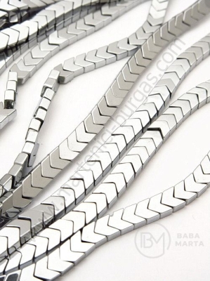 Hematit 4x3.5x2mm argintiu nemagnetic gaură 1mm ~150 buc 1 buc 352173