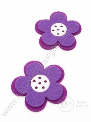Floare din fetru 50mm 1 pachet 10 bucati 181598