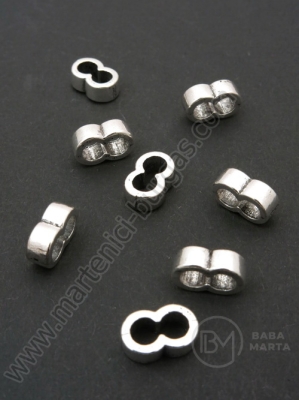 Distant pentru mărgele metalice 11x4x7mm argintiu 1 pachet 10 buc 306268