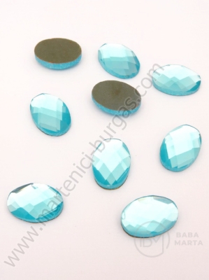 Pahar oval 10x14mm albastru pentru buze sexy 1 pachet 20 buc 151412