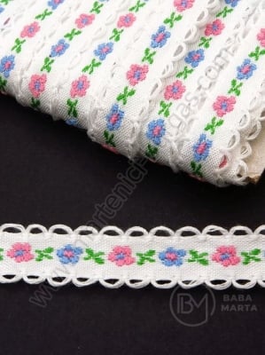 Panglică cu flori 13mm 1 pachet ~20 metri 411184