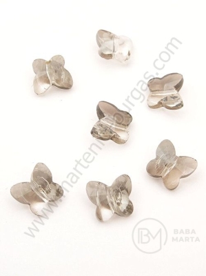 Fluture de cristal 10x9x6mm Swarovski imitație gri efect AB 1 pachet 10 bucăți 335418