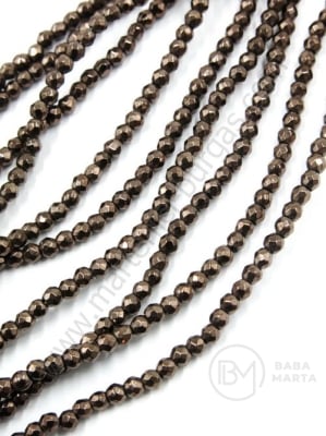 Mărgele de hematit ~2mm gaură fațetată 0.7mm ~40cm ~200 buc 1 buc 353211